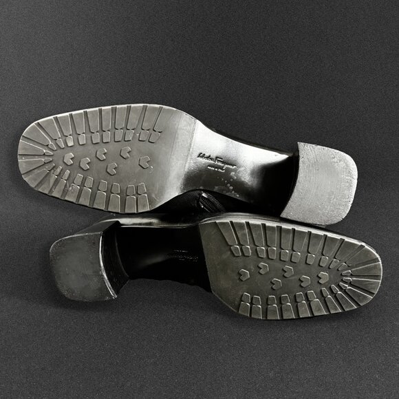 Salvatore Ferragamo Leather Zip Ankle Boots Size 8.5 AA - Picture 7 of 10